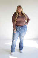 Tummy Control Flare Jeans by RFM