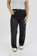 Wide Leg Jeans - Vintage Black - Cut to Length