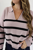 Luxe Cropped Collared Sweater