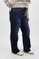 Wide Leg Jeans - Dark Wash