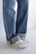 Wide Leg Jeans - Medium Cuffed