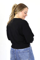Cropped V-Neck Cardigan