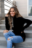 Ampersand Poppy Seed Double Hood Performance Fleece Sweater