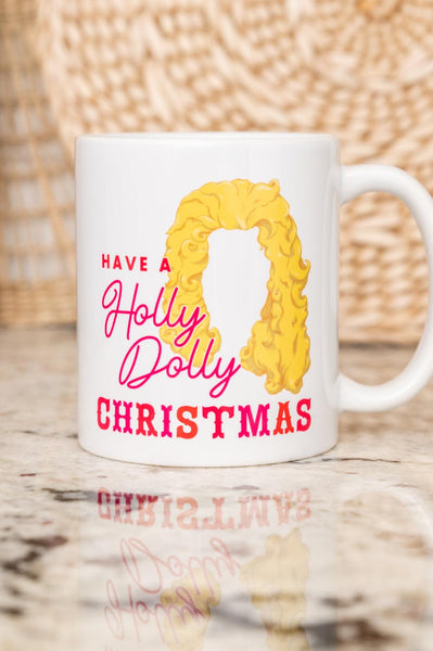 Have a Holly Dolly Christmas Coffee Mug – Turquoise and Tequila