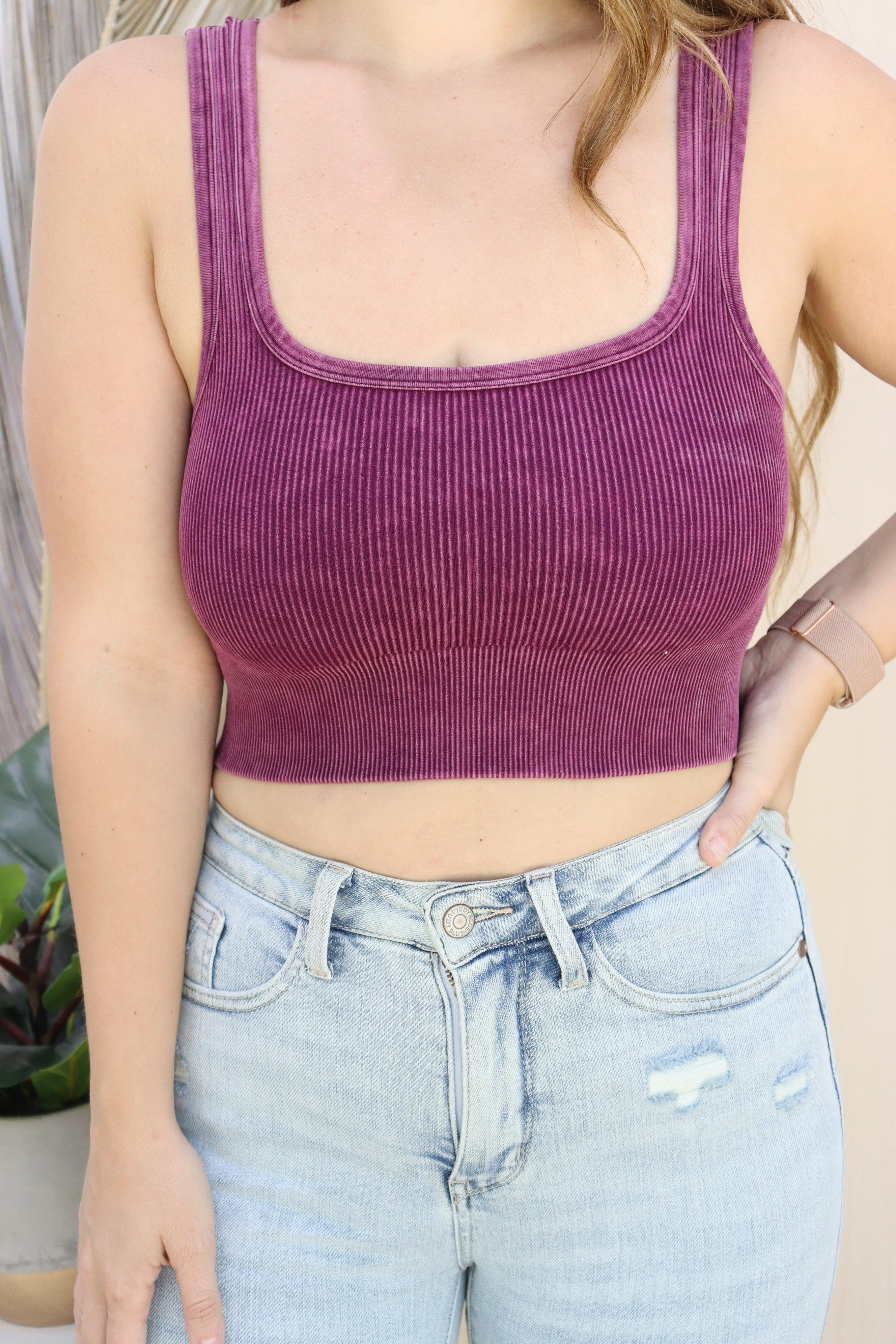 Ribbed Crop Top - Ready-to-Wear 1ABT5A