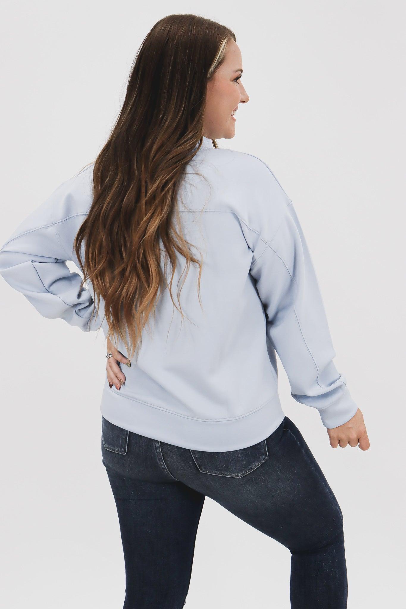 Ponti Crew Neckline Long Sleeve Sweatshirt - Alexander Jane Boutique  