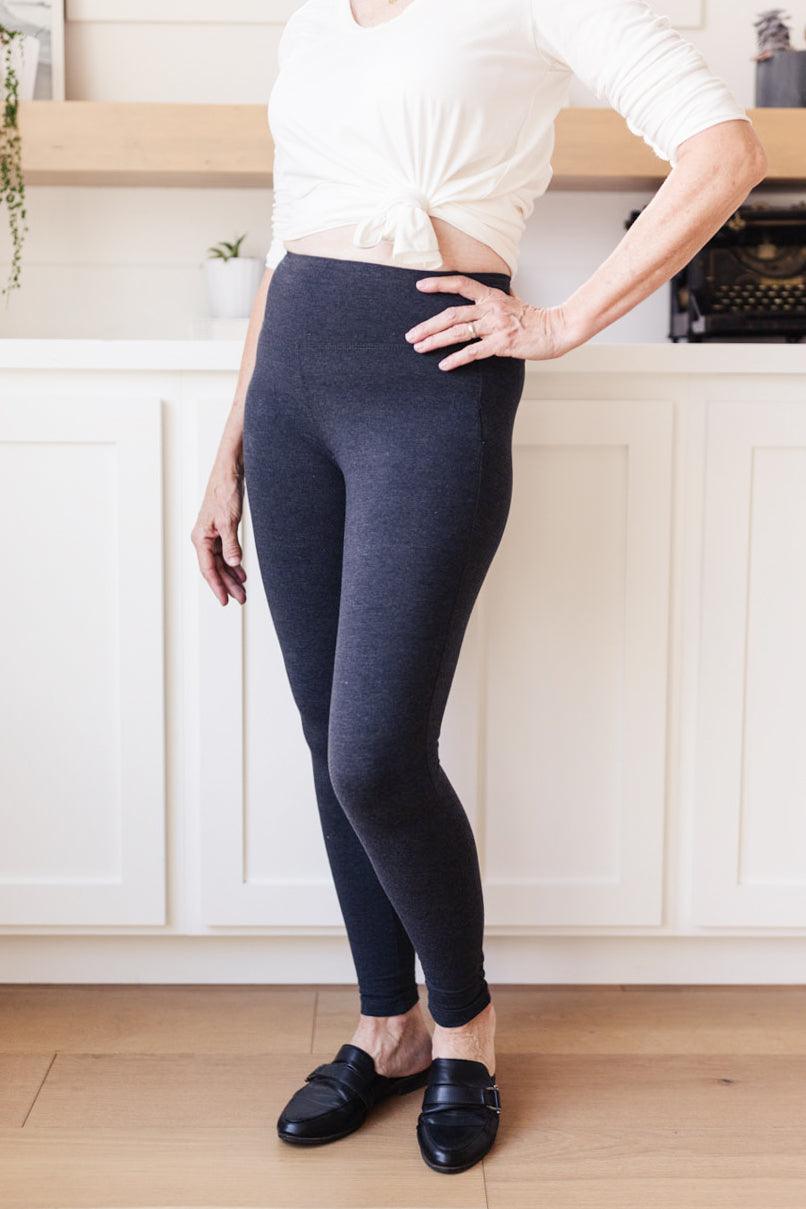 Living in Style High Waist Leggings in Charcoal - Alexander Jane Boutique  Womens