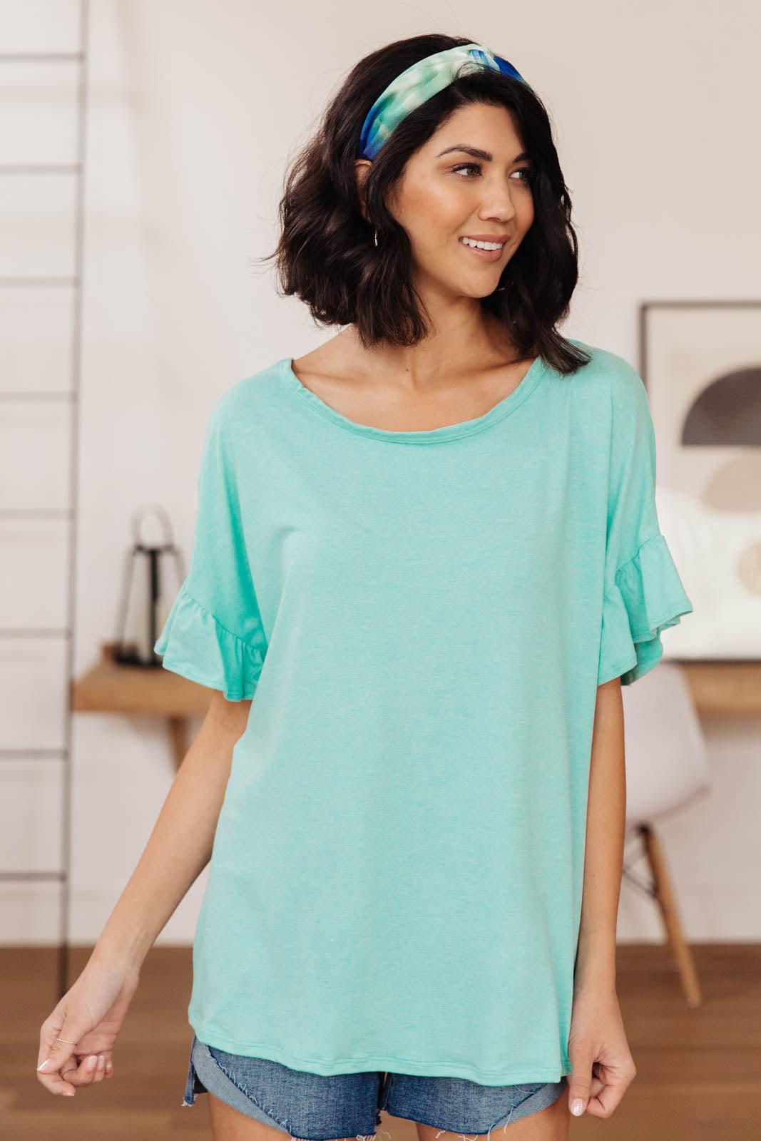 Twisted Luck Top in Mint - Alexander Jane Boutique  Womens